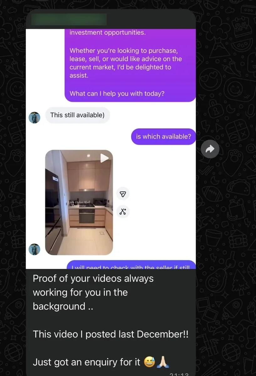 Enquiry for a video posted last December