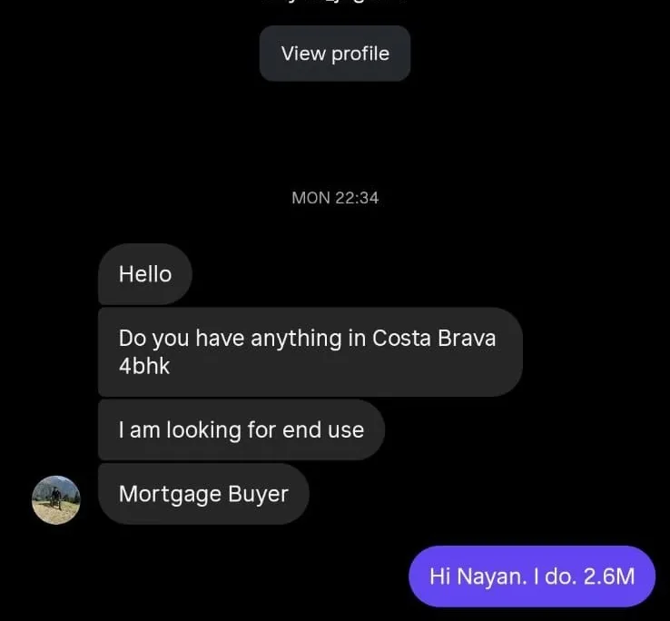 Costa Brava 4-bed buyer enquiry from Instagram