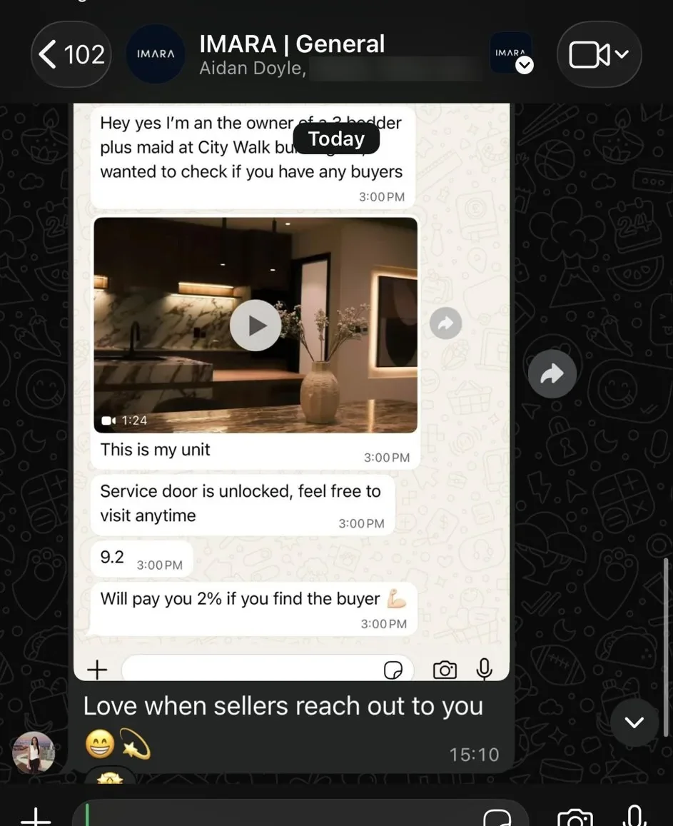 City Walk seller reached out after watching the content