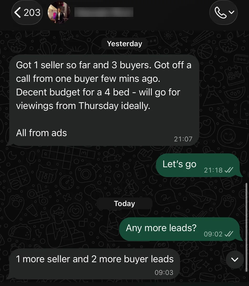 All from ads — 2 sellers and 5 buyer leads in two days