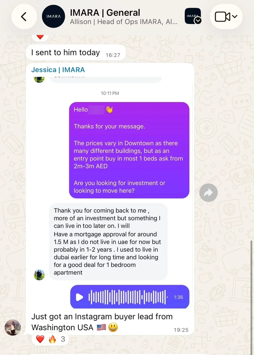 Instagram buyer lead from Washington, USA