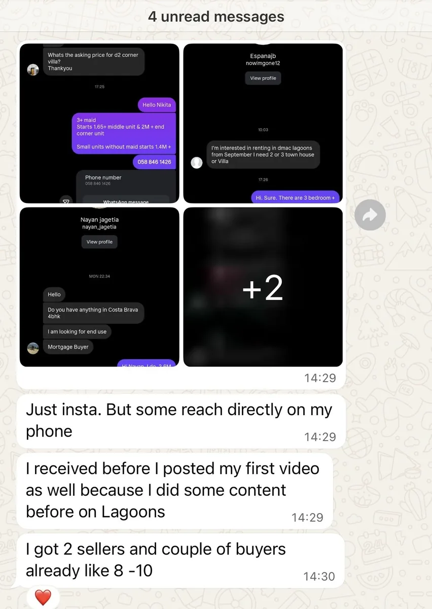 Instagram leads turning into sellers and buyers